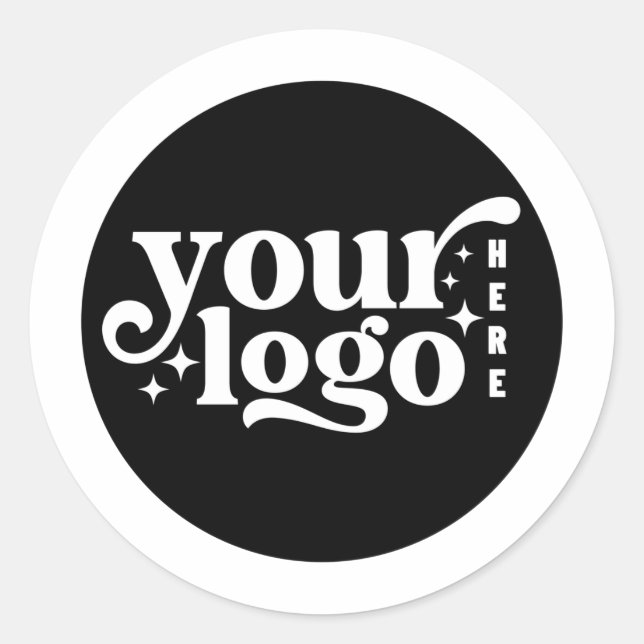 Create Your Own Custom Business Logo Classic Round Sticker (Front)