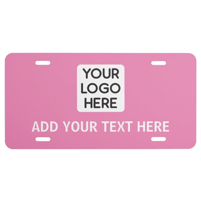 Create Your Own Custom Business Logo  License Plate (Front)
