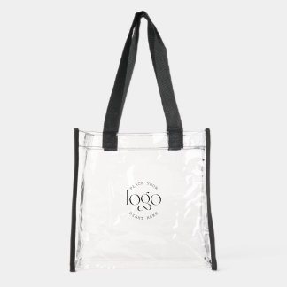 Create Your Own Custom Business Logo Modern Clear Tote Bag