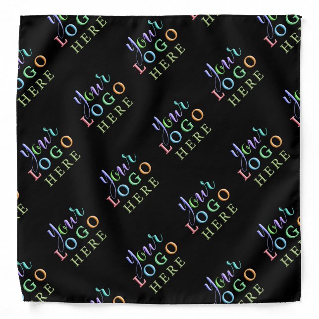 Create Your Own Custom Business Logo Pattern Bandana (Front)
