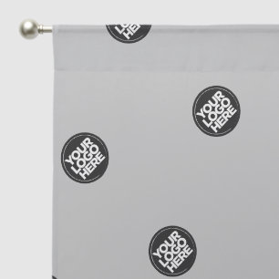 Create your own Custom Business Logo Pattern Sheer Curtains