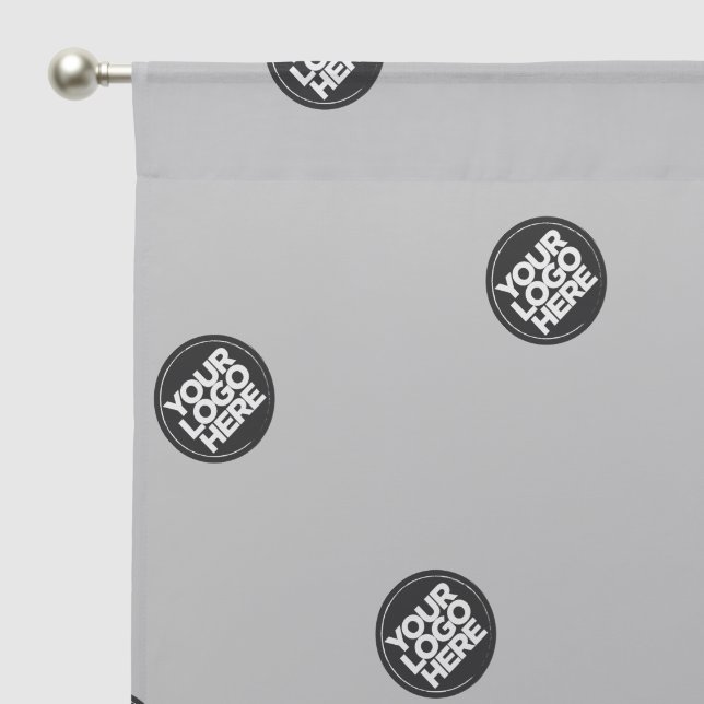 Create your own Custom Business Logo Pattern Sheer Curtains (Pocket)