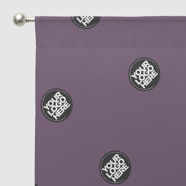 Create your own Custom Business Logo Pattern Sheer Curtains (Pocket)