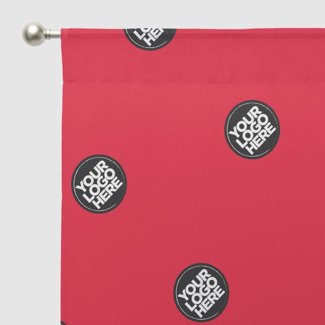 Create your own Custom Business Logo Pattern Sheer Curtains (Pocket)