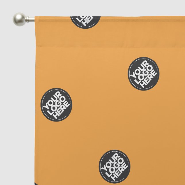 Create your own Custom Business Logo Pattern Sheer Curtains (Pocket)