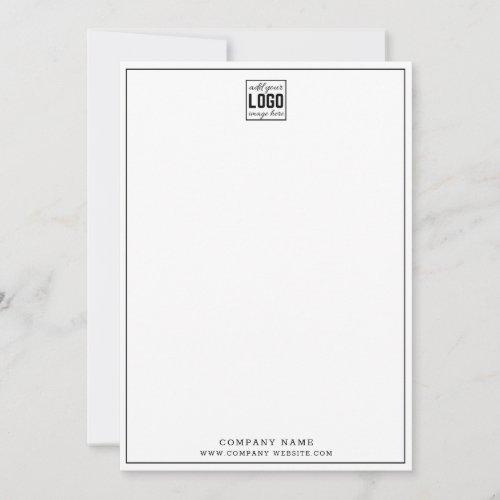 Create Your Own Custom Business Logo Professional Note Card