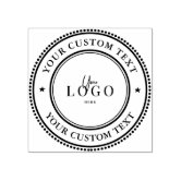 Create Your Own Modern Round Custom Business Logo Rubber Stamp