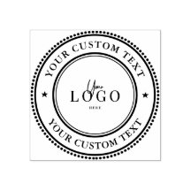 Create Your Own Custom Business Logo Rubber Stamp