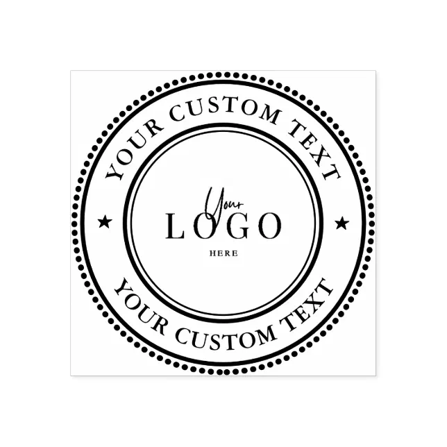 Create Your Own Custom Business Logo Rubber Stamp | Zazzle