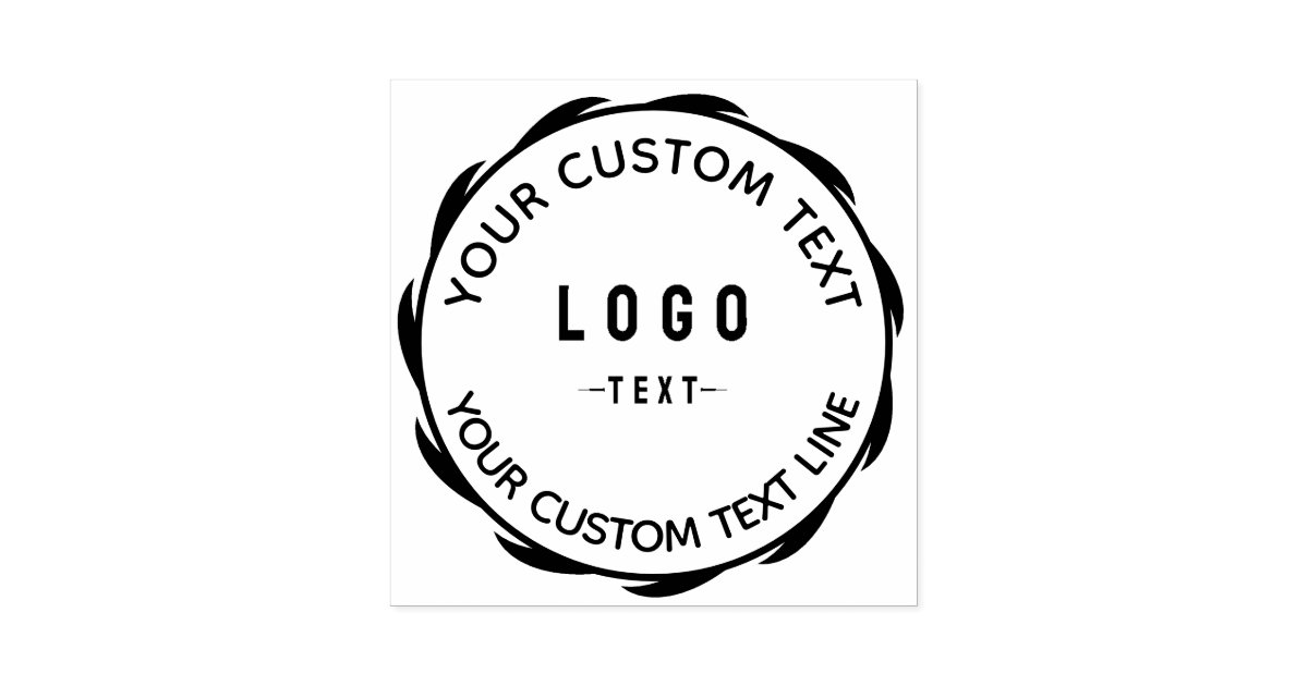 Create your own Custom Business Logo Rubber Stamp Zazzle