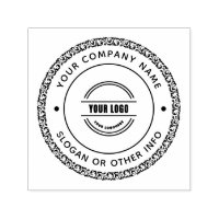 Create Your Business Logo Custom Rubber Stamp, Zazzle