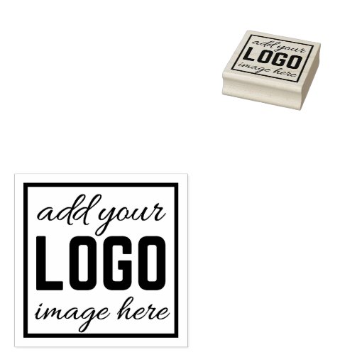 Create Your own Custom Business Logo Rubber Stamp Zazzle