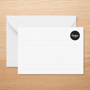 Create Your Own Custom Business Logo Ruled Index Note Card