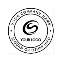 Round Custom Your Company Logo Large Stamp, Zazzle