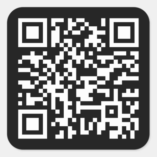 Create Your Own Custom Business Website QR Code Square Sticker