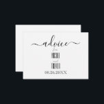 Create Your Own Custom Calligraphy Advice Card<br><div class="desc">Create Your Own Custom Calligraphy Advice Card

Visit our shop for more coordinating wedding and special event supplies,  decor and favors!</div>