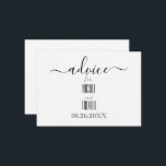 Create Your Own Custom Calligraphy Advice Card<br><div class="desc">Create Your Own Custom Calligraphy Advice Card

Visit our shop for more coordinating wedding and special event supplies,  decor and favors!</div>