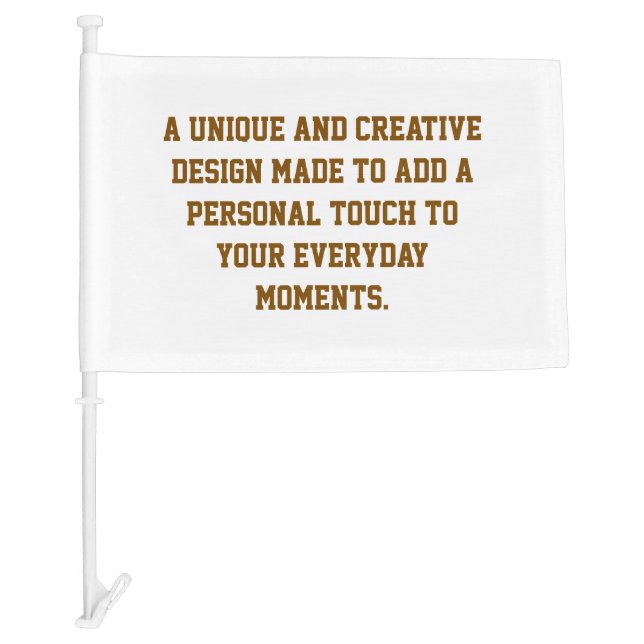 Create Your Own Custom Car Flag (Front)
