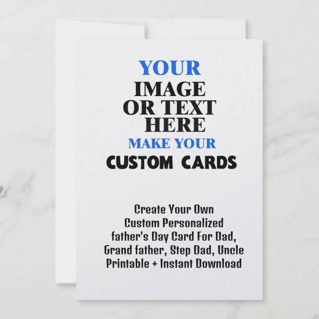 Create Your Own Custom Card For Dad - Fathersday (Front)