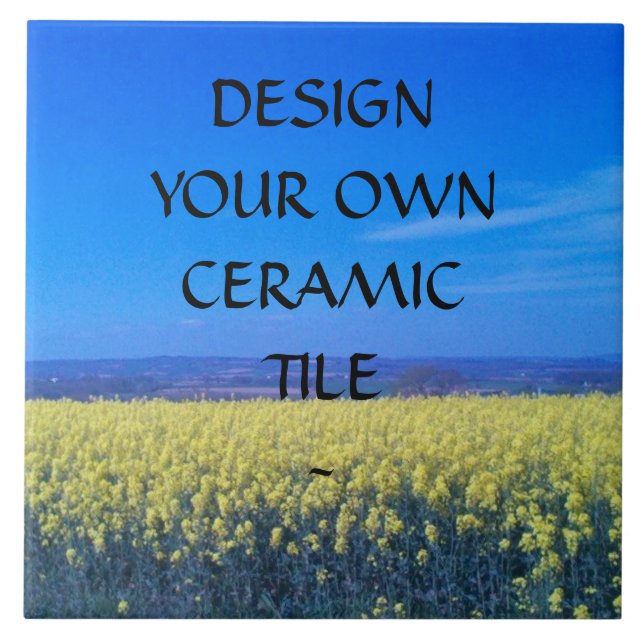 Create Your Own Custom Ceramic Tile 6" x 6"  (Front)