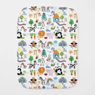 Create Your Own Custom Children drawings Cute Baby Burp Cloth