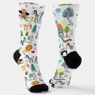 Create Your Own Custom Children drawings Cute Socks