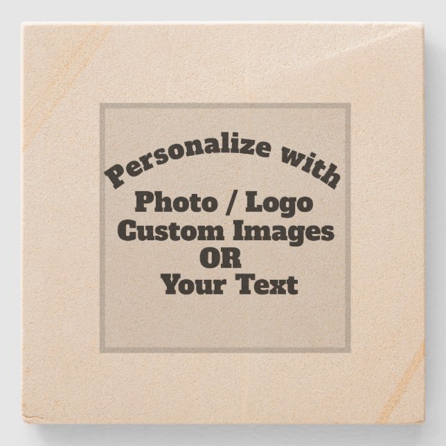Create Your Own Custom Christmas Gift Personalized Stone Coaster (Front)