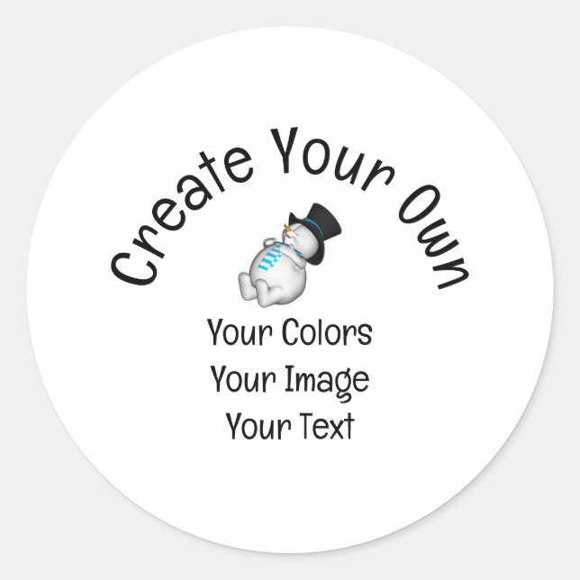 Create Your Own Custom Classic Round Sticker (Front)