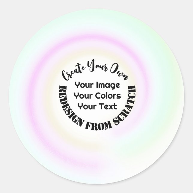 Create Your Own Custom Classic Round Sticker (Front)