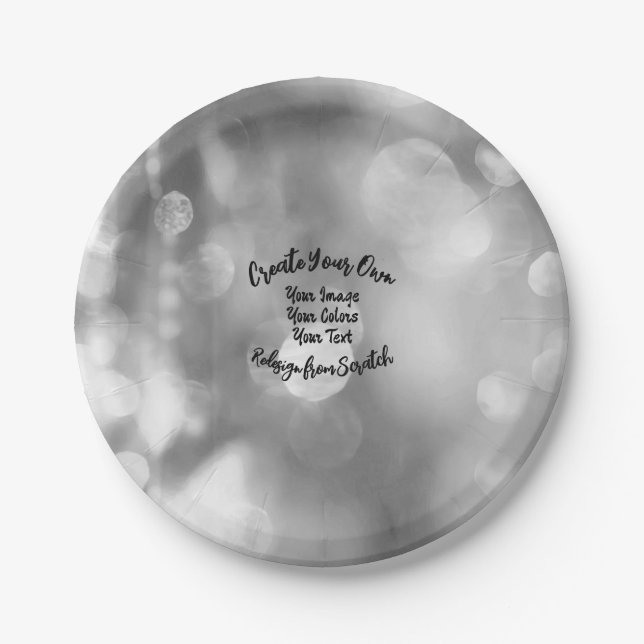 Create Your Own Custom Color/Design Paper Plates (Front)