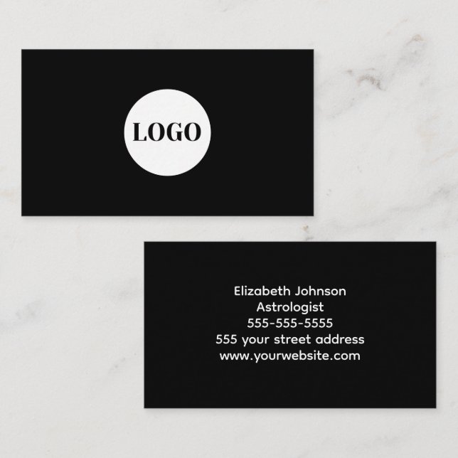 Create Your Own Custom Corporate Logo Business Car Card (Front/Back)