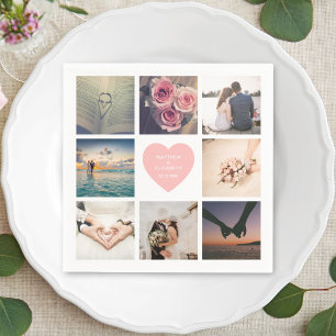 Create Your Own Custom Couple Wedding Photo Napkins