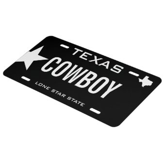 Create Your Own Custom Cowboy License Plate | Zazzle