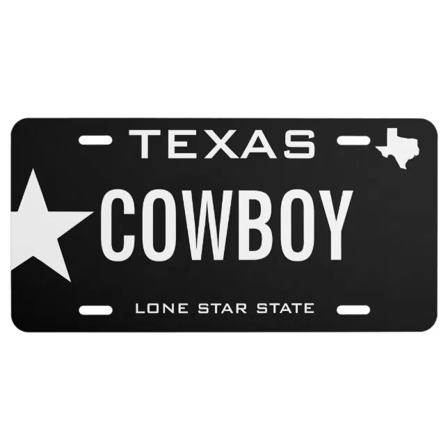 Create Your Own Custom Cowboy License Plate 