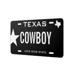 Create Your Own Custom Cowboy License Plate | Zazzle