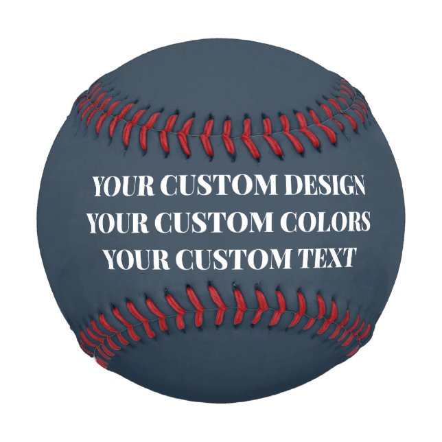 Create Your Own Custom Dark Blue Baseball (Front)