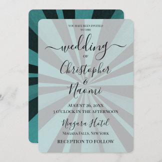 Create Your Own Custom Deep Retro Sunburst Invitation