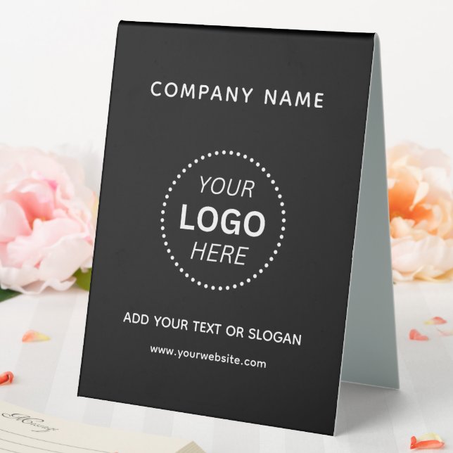 Create Your Own Custom Design Business Logo Text  Table Tent (In SItu (Wedding))