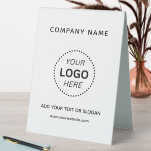 Create Your Own Custom Design Business Logo Text  Table Tent