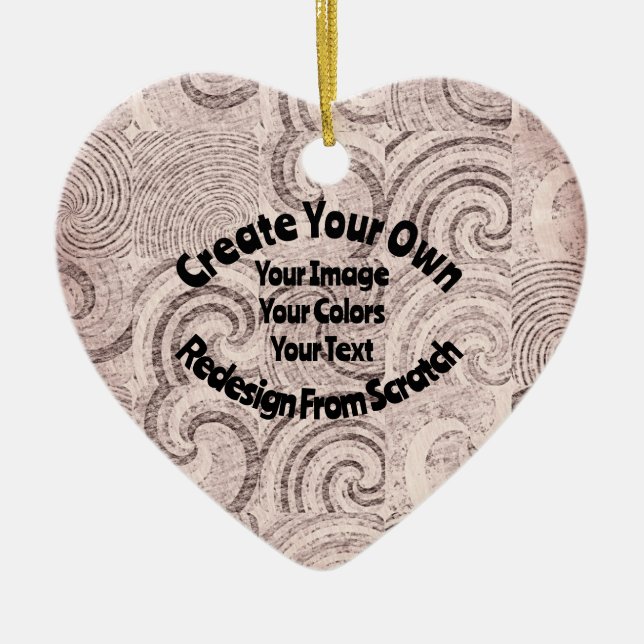 Create Your Own Custom Design Ceramic Ornament (Front)