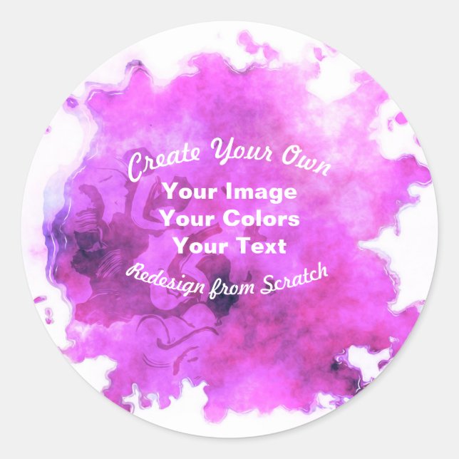 Create Your Own Custom Design Classic Round Sticker (Front)