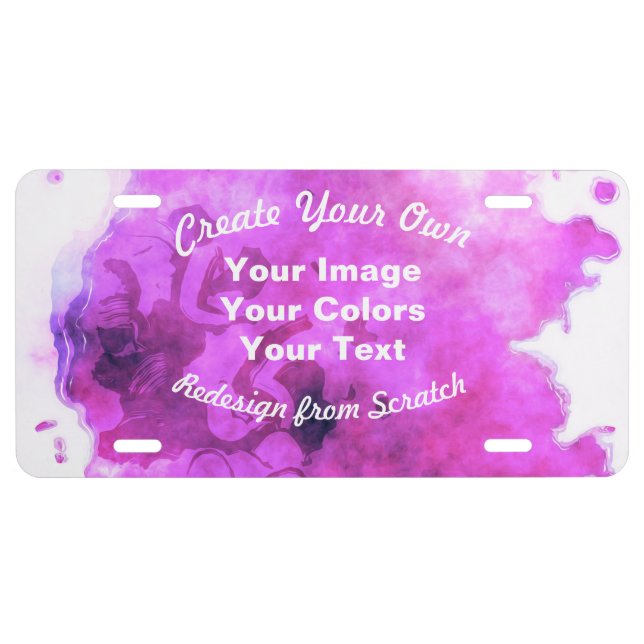 Create Your Own Custom Design License Plate (Front)
