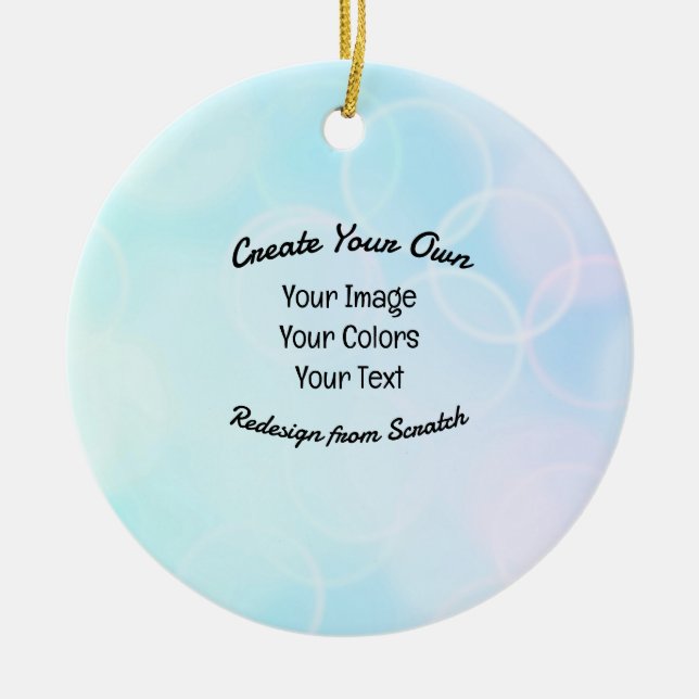 Create Your Own Custom Design/Logo Ceramic Ornament (Front)