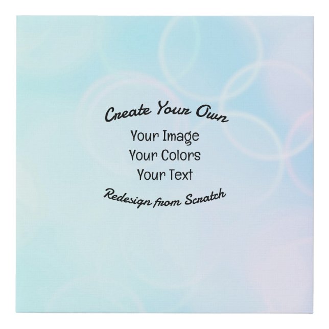 Create Your Own Custom Design/Logo Faux Canvas Print (Front)
