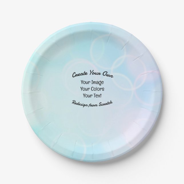 Create Your Own Custom Design/Logo Paper Plates (Front)