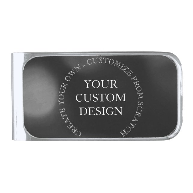 Create Your Own Custom Design/Logo Silver Finish Money Clip (Front)