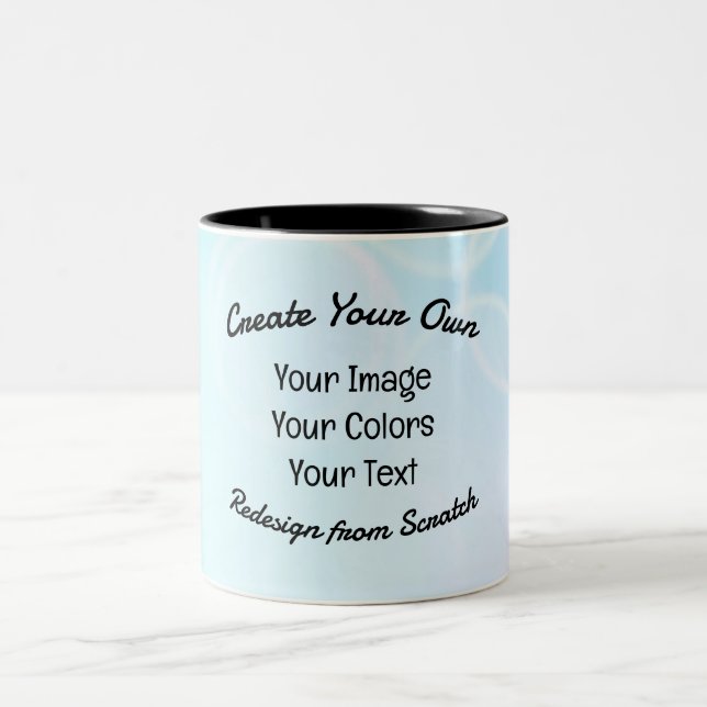 Create Your Own Custom Design/Logo Two-Tone Coffee Mug (Center)