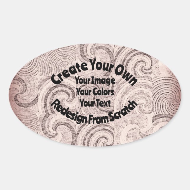 Create Your Own Custom Design Oval Sticker (Front)