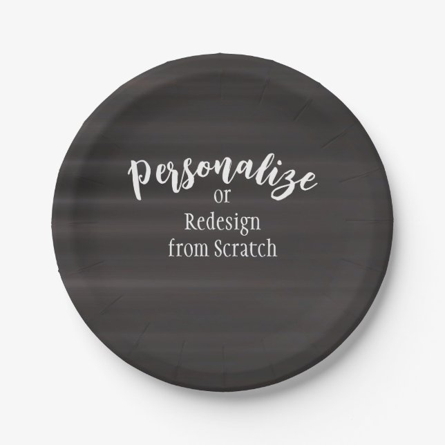 Create Your Own Custom Design Paper Plates (Front)