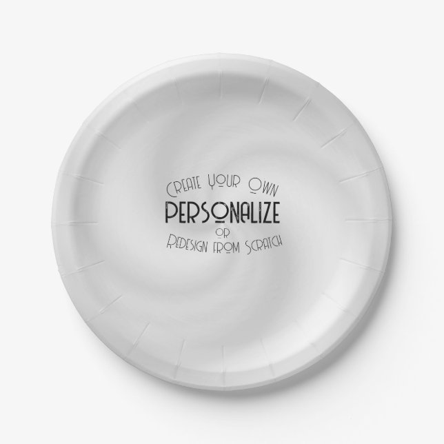 Create Your Own Custom Design Paper Plates (Front)